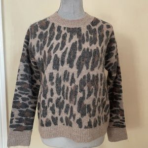 Rails Leopard Print Alpaca and Wool blend Sweater
